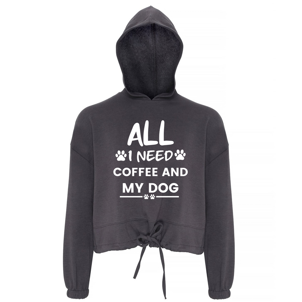 All I Need is Coffee and my Dog(s) Oversized Cropped Hoodie - Made to Order