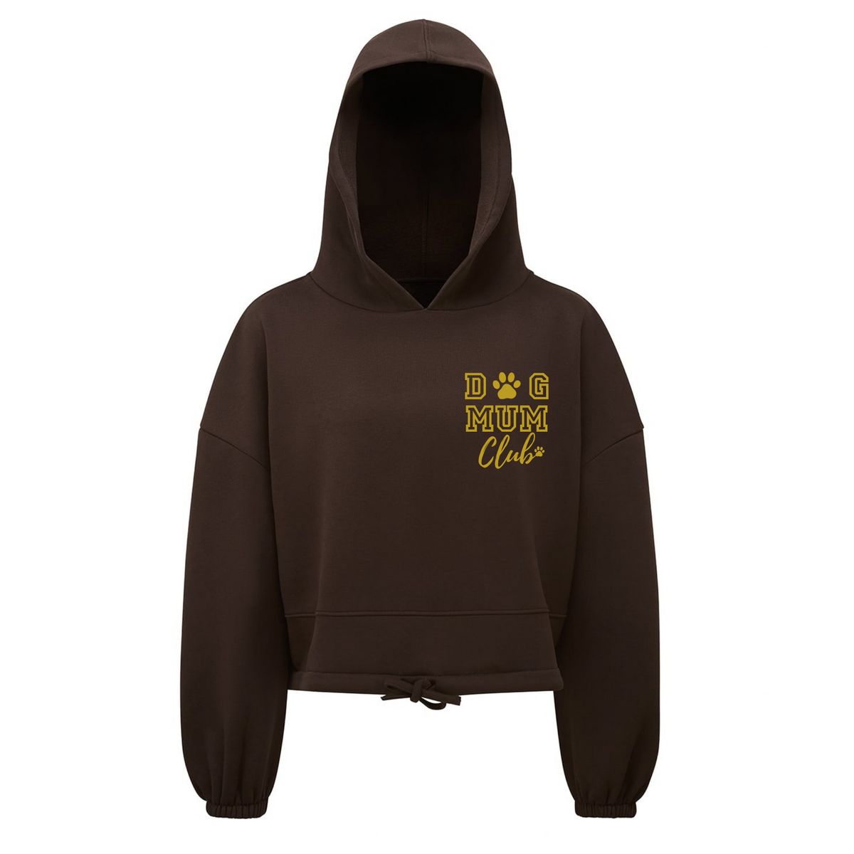 Dog Mum Club Cropped Oversized Hoodie - Made to Order