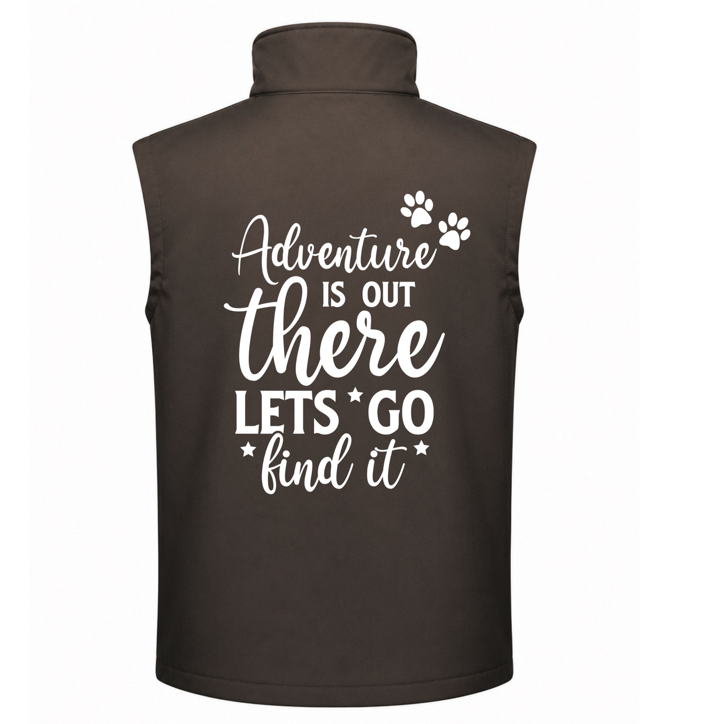 Adventure is out there Softshell Gilet - Made to Order