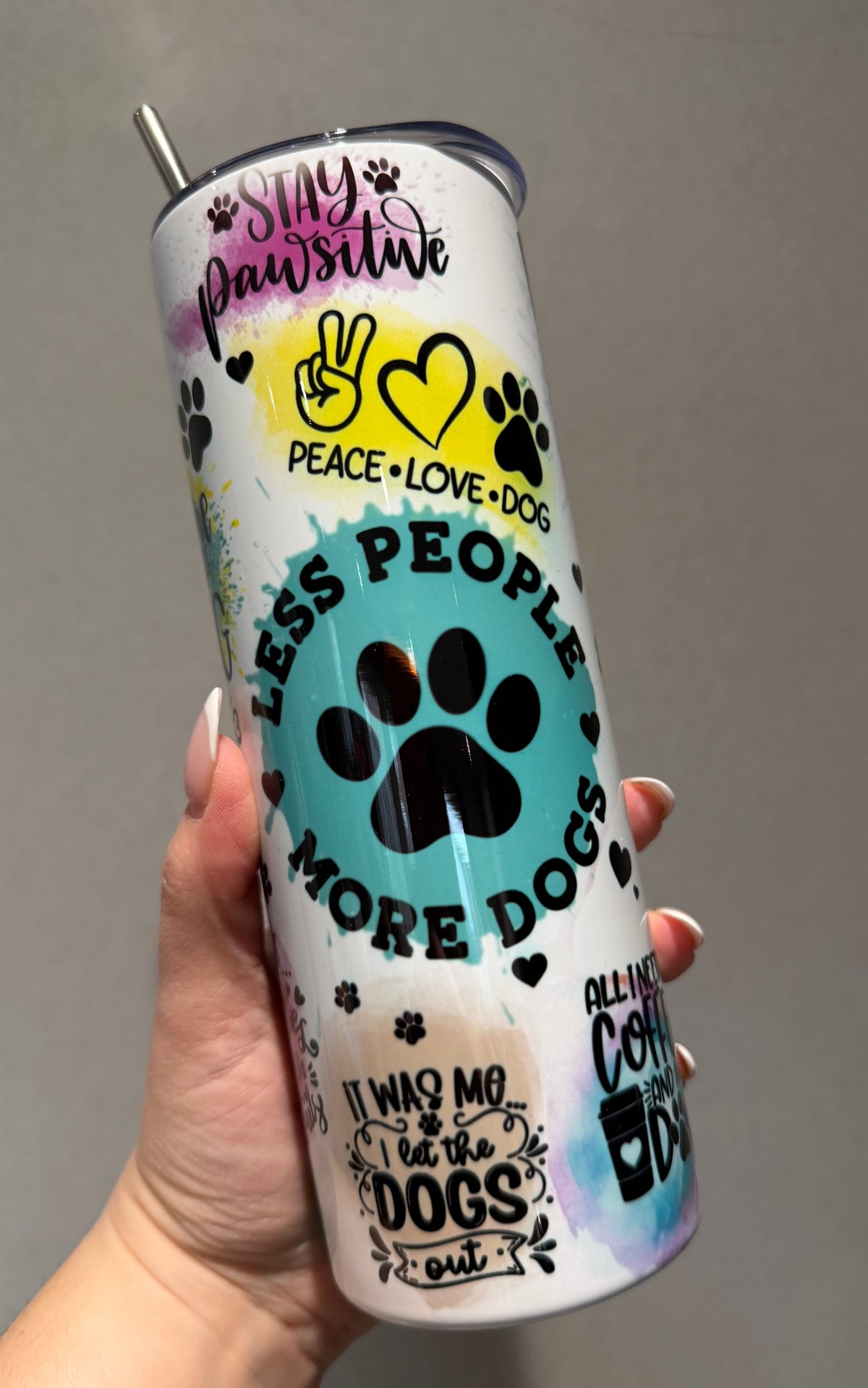 Less People More Dogs - Insulted Tumbler - Made to Order