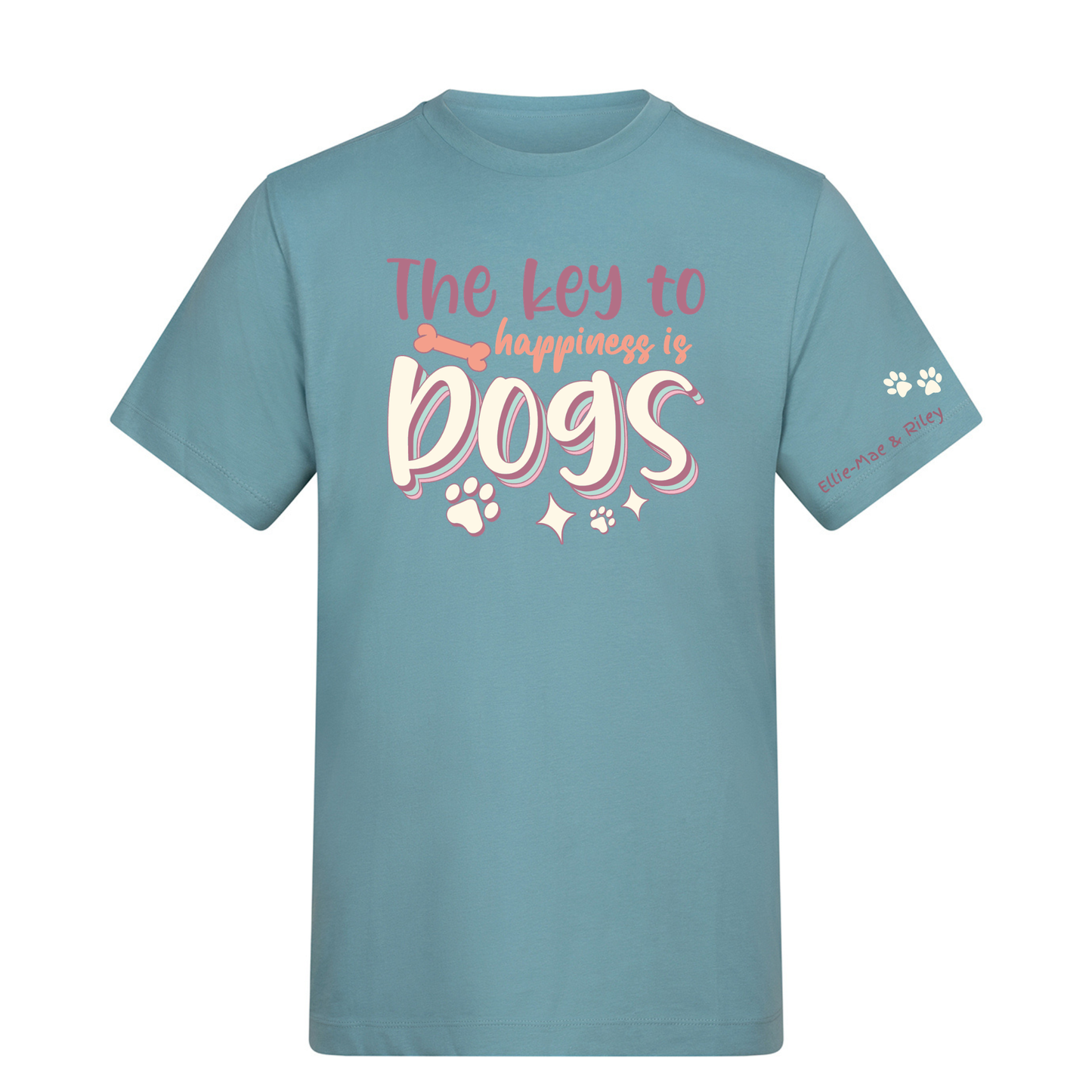 The Key to Happiness is Dogs Tee - Made to Order