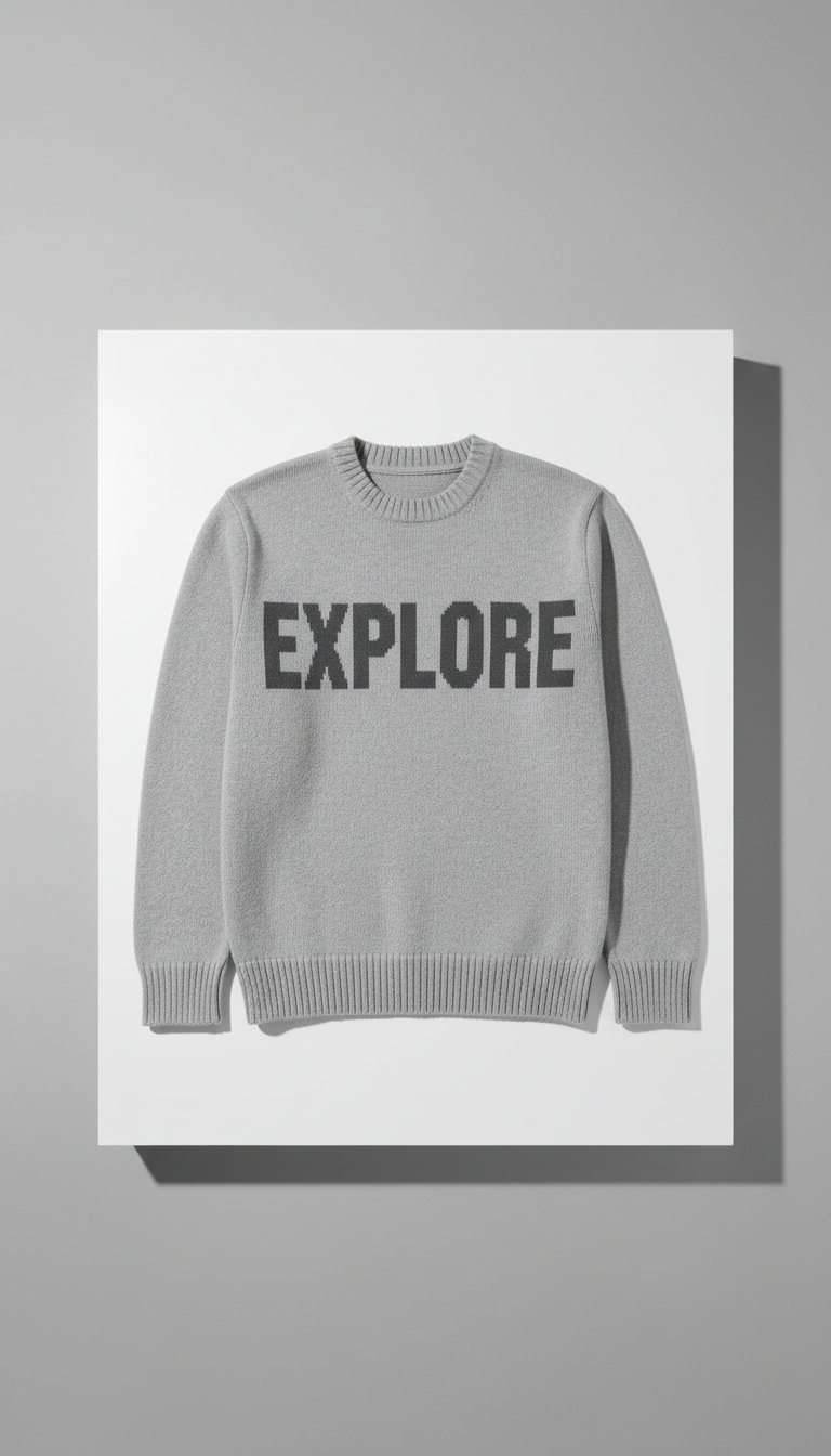 Signature Cotton Sweater With Bold Type