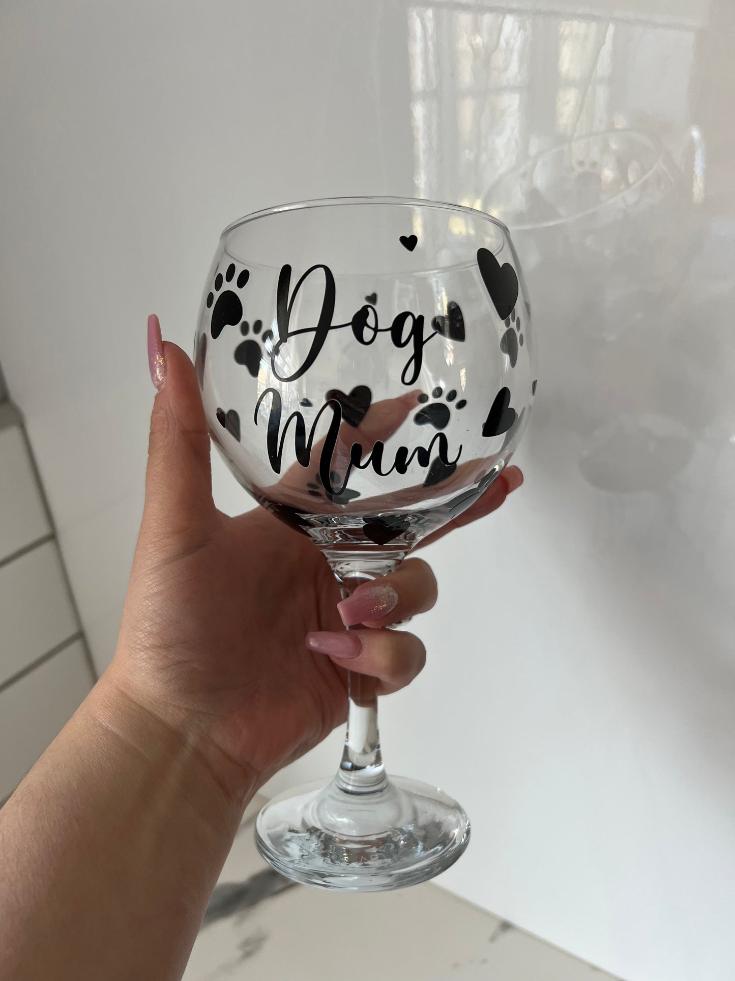 Dog Mum Gin Glass