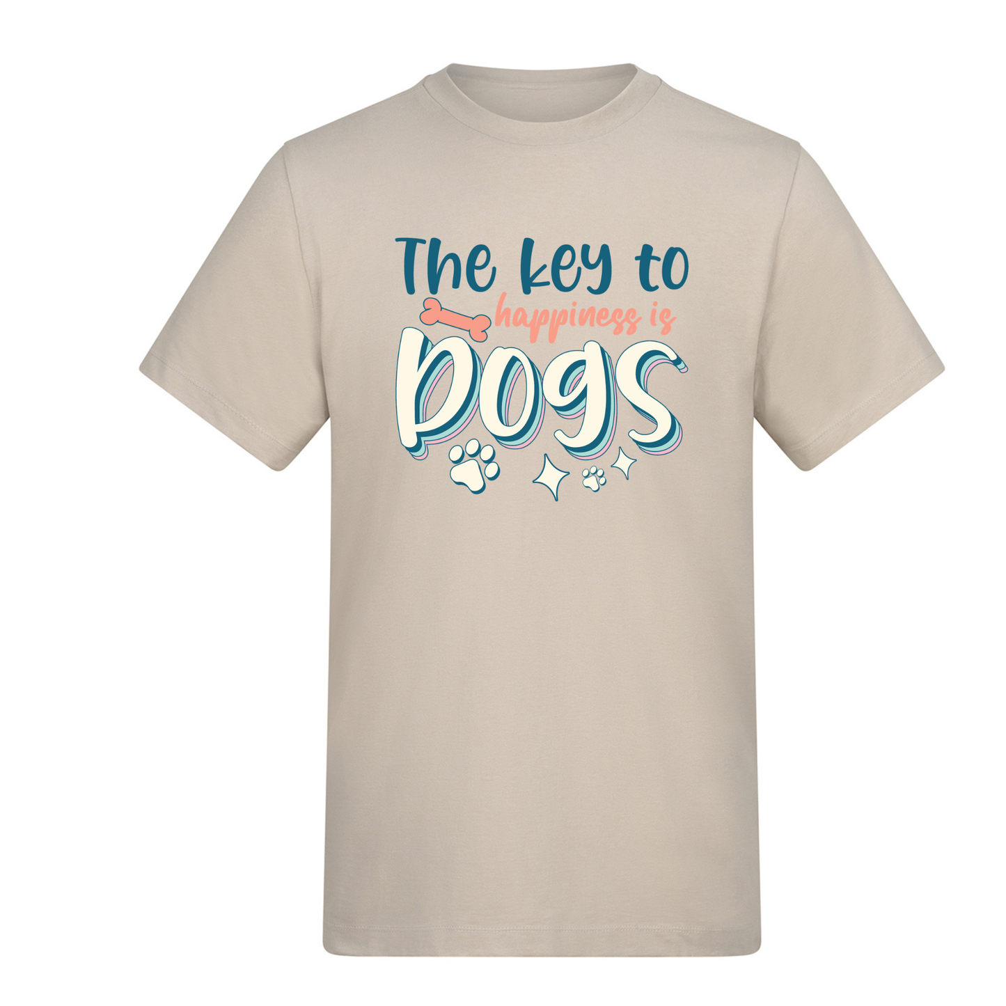The Key to Happiness is Dogs Tee - Made to Order