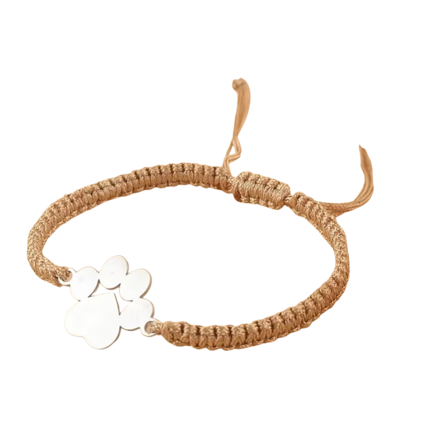 Paw Print Adjustable Cord Bracelet