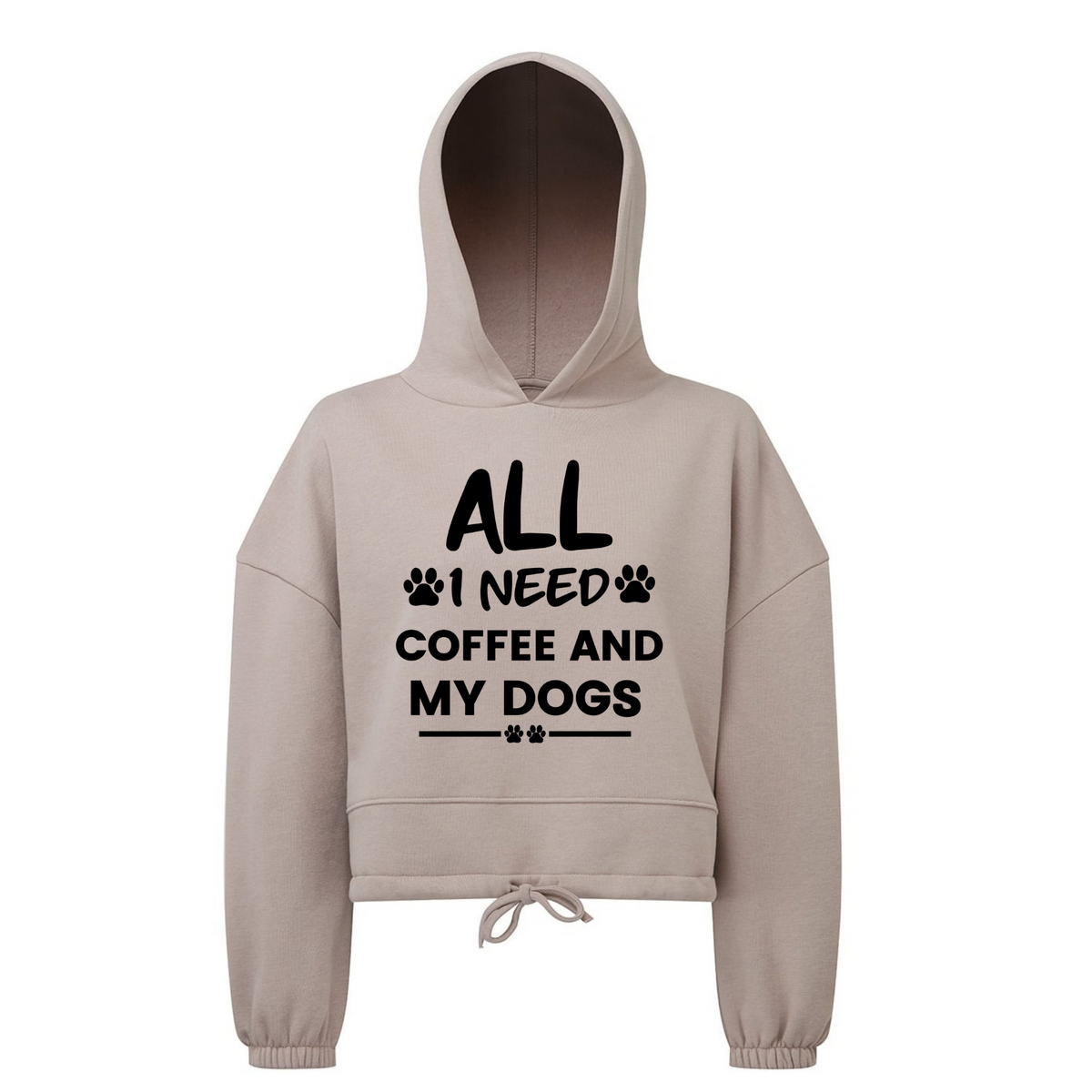 All I Need is Coffee and my Dog(s) Oversized Cropped Hoodie - Made to Order