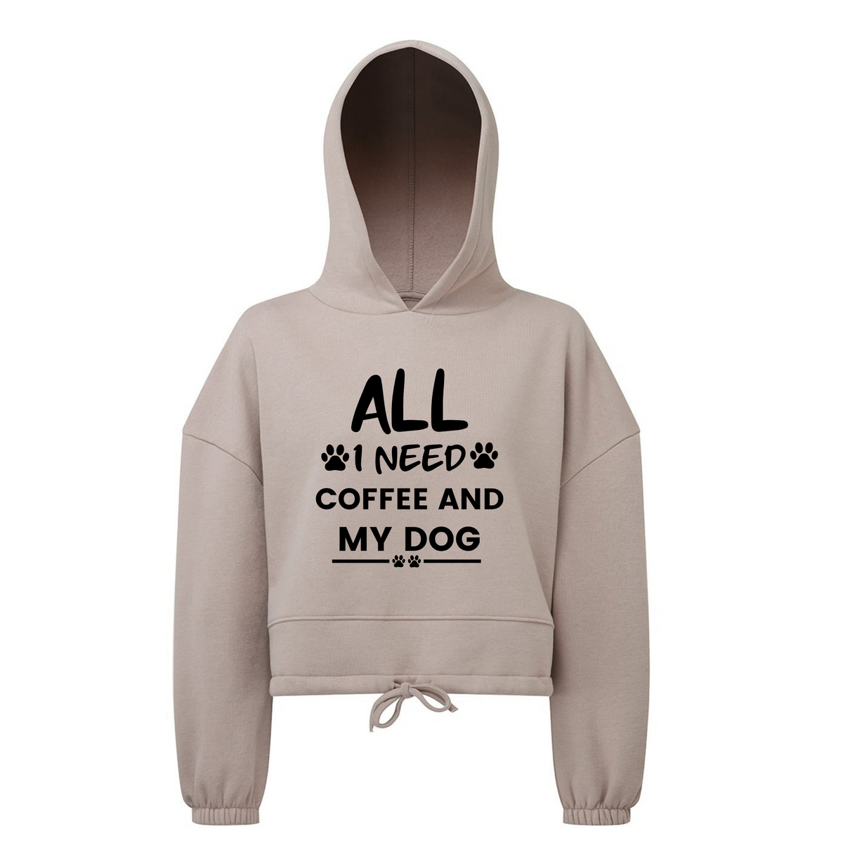 All I Need is Coffee and my Dog(s) Oversized Cropped Hoodie - Made to Order