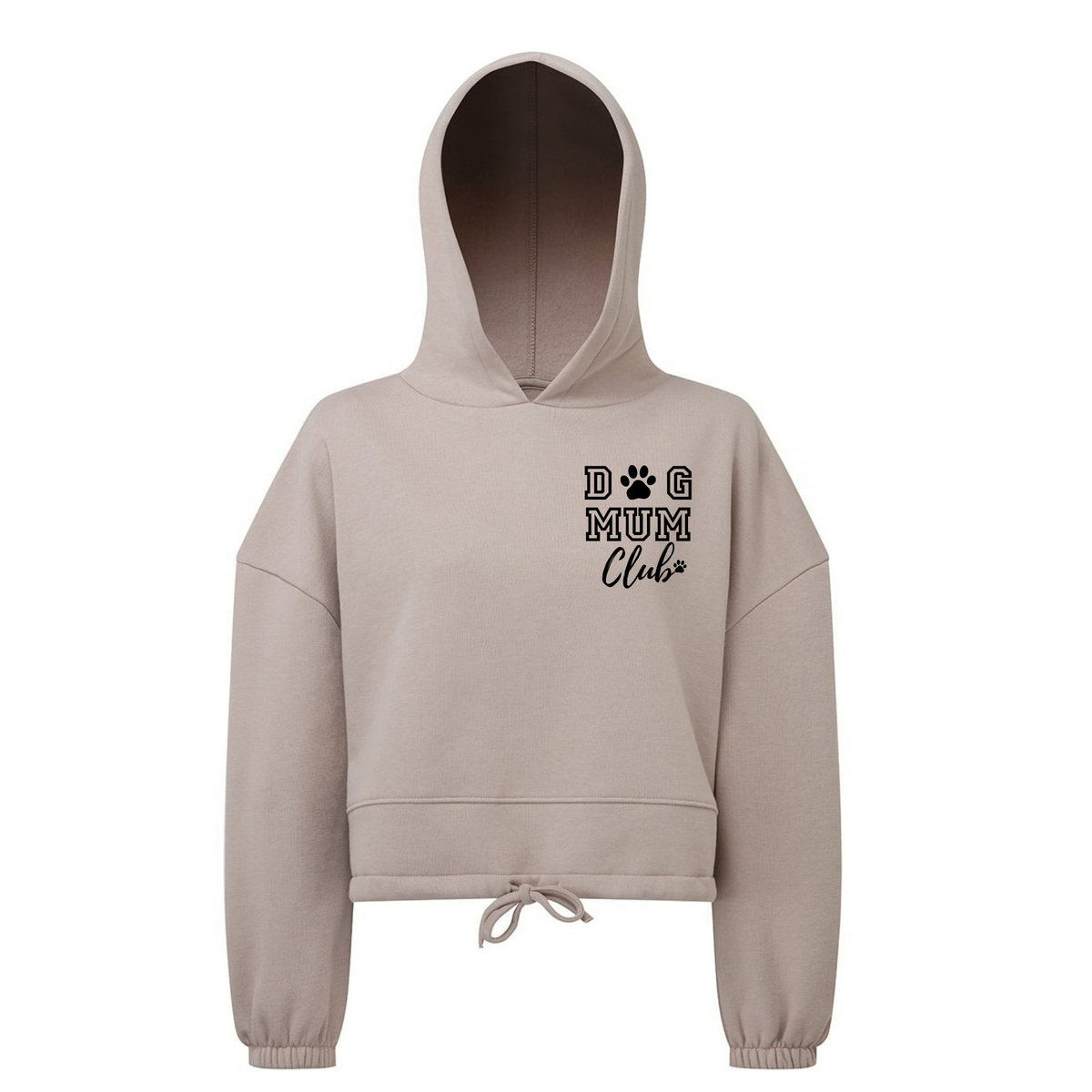 Dog Mum Club Cropped Oversized Hoodie - Made to Order