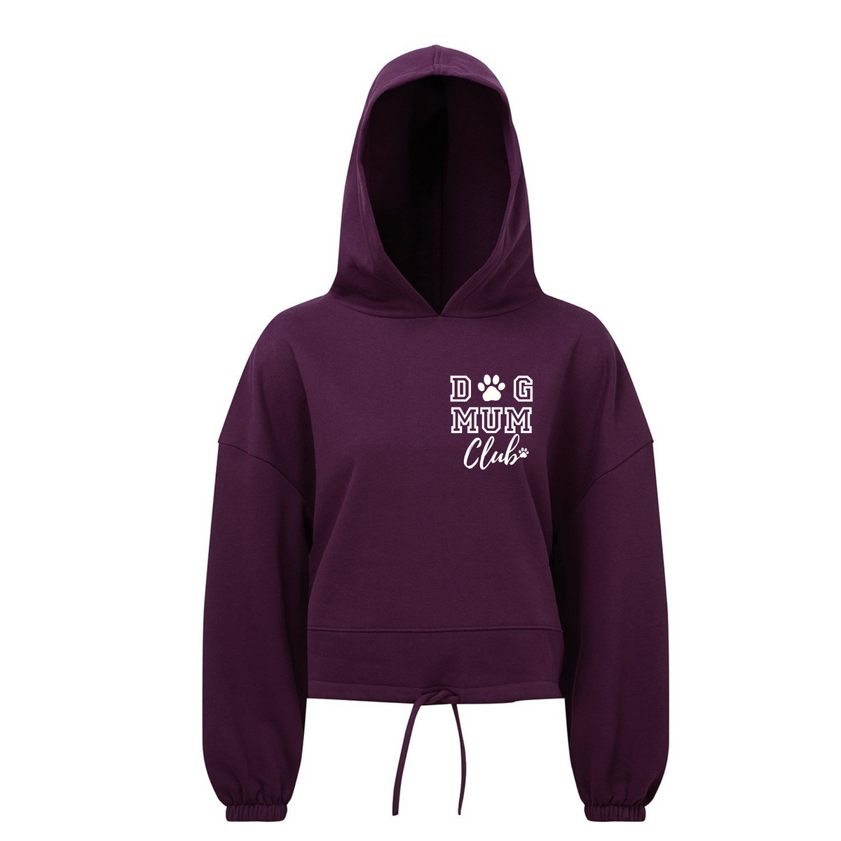 Dog Mum Club Cropped Oversized Hoodie - Made to Order