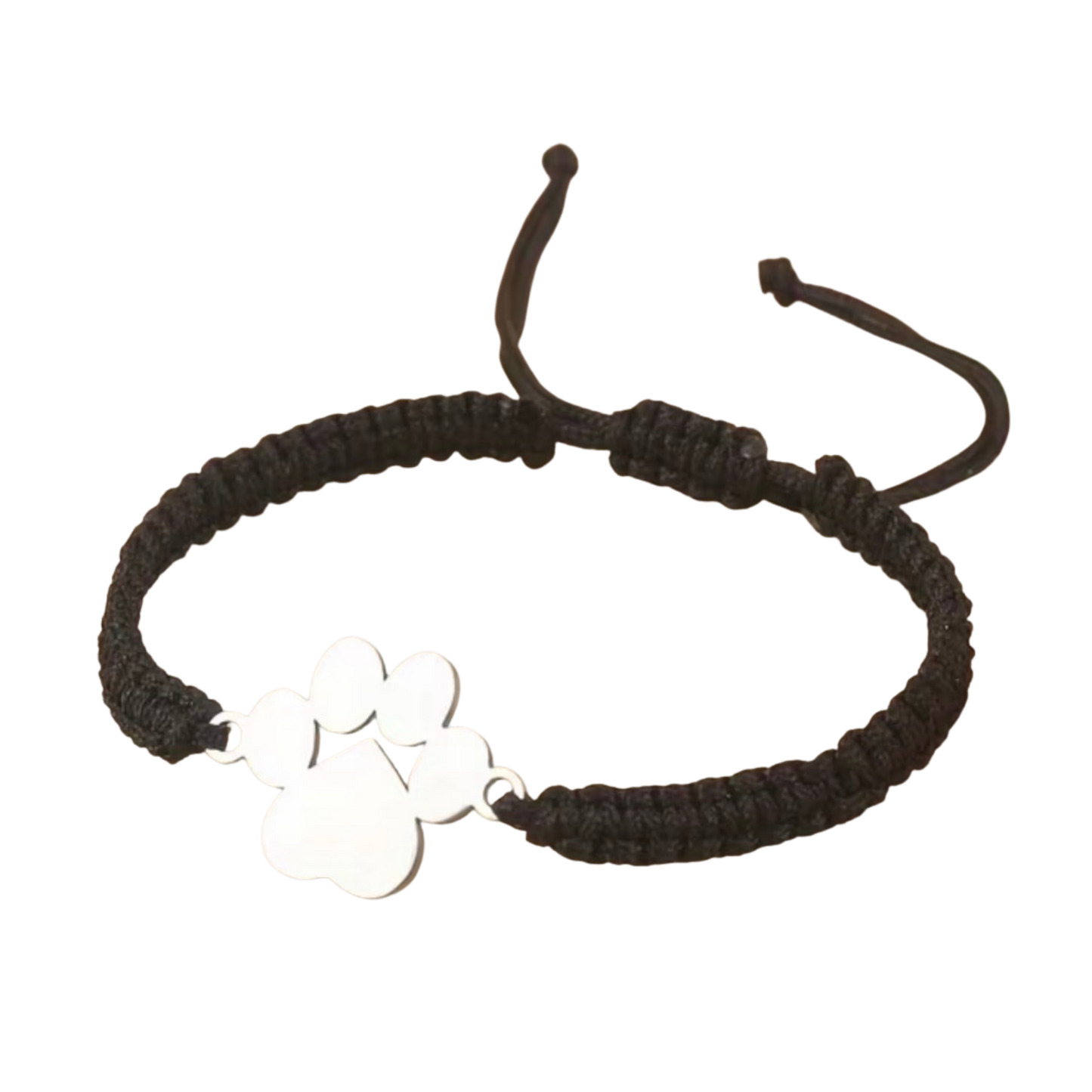 Paw Print Adjustable Cord Bracelet