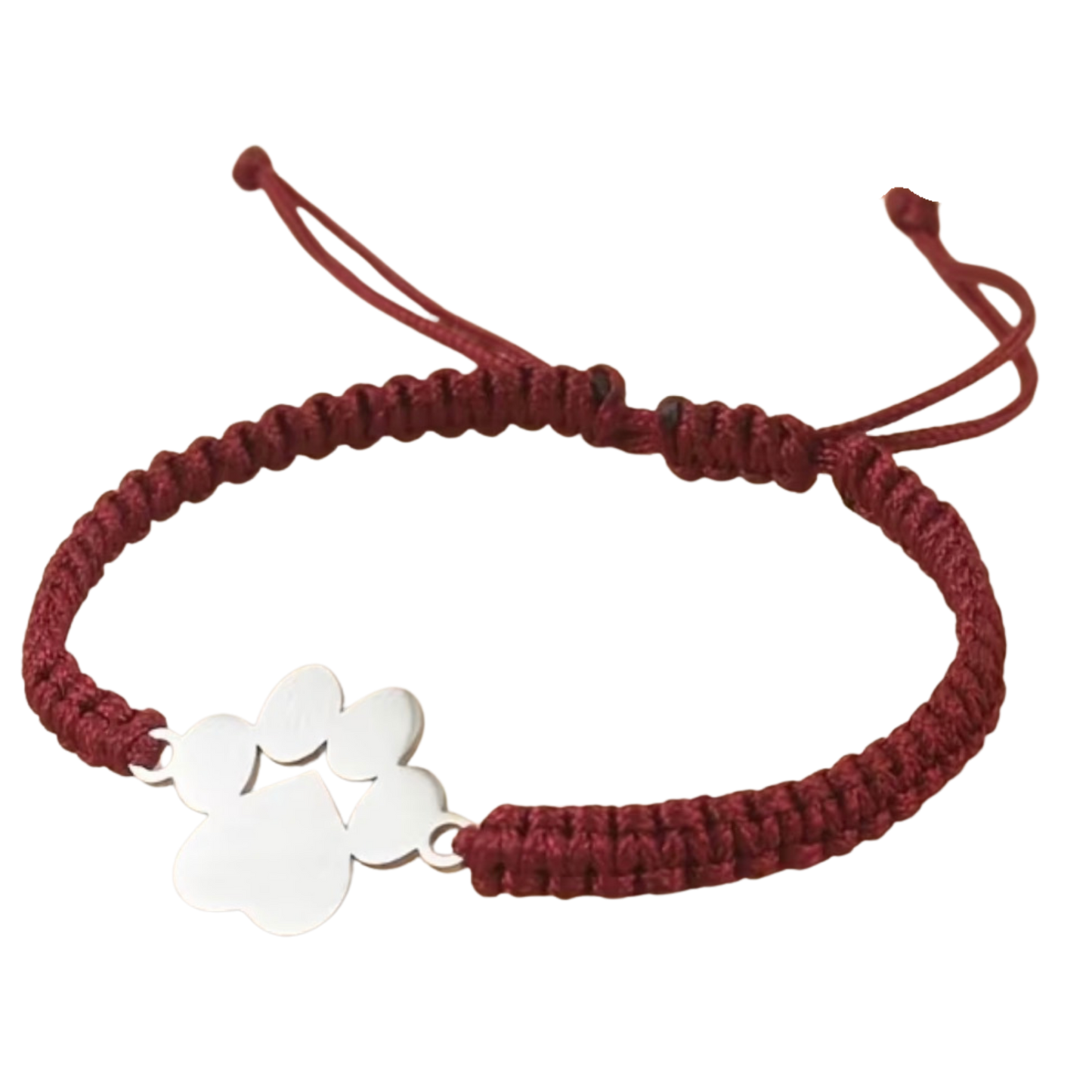 Paw Print Adjustable Cord Bracelet