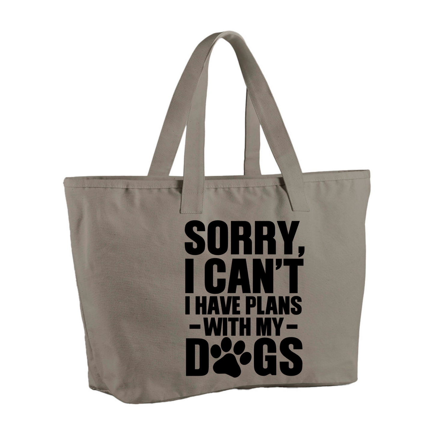 Sorry I can't I have plans with my dog(s) - Oversized tote bag