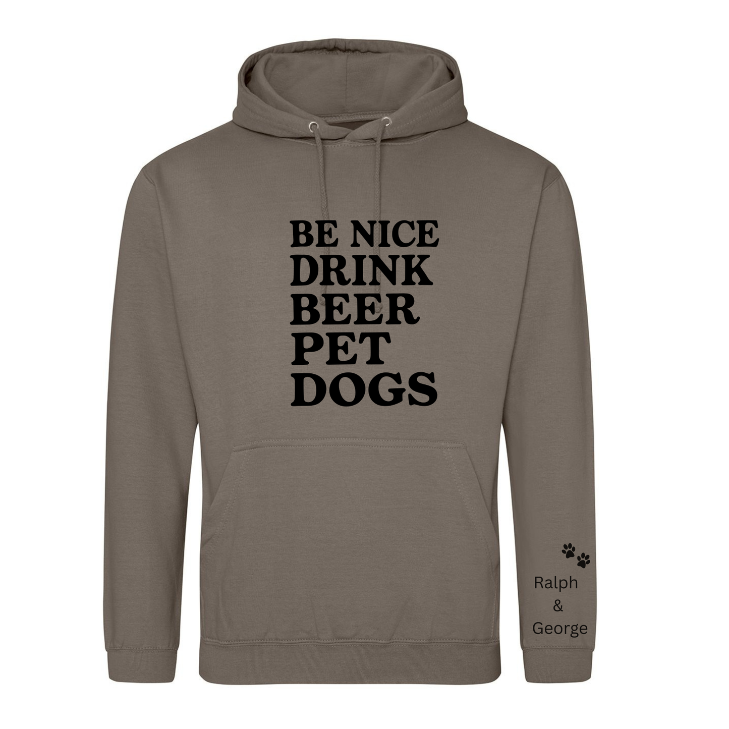 Be Nice Drink Beer Pet Dogs Hoodie - Made to Order