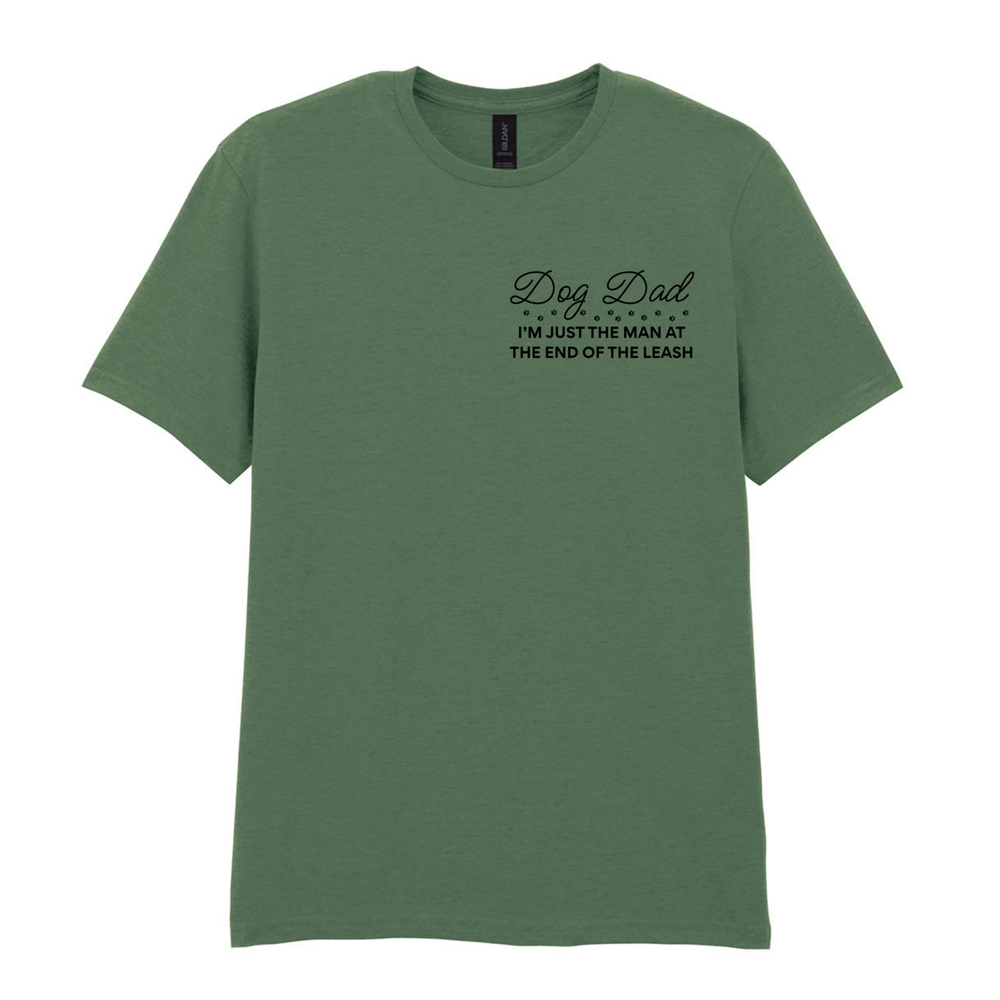 Dog Dad I'm just a man at the end of the leash tee - Made to Order