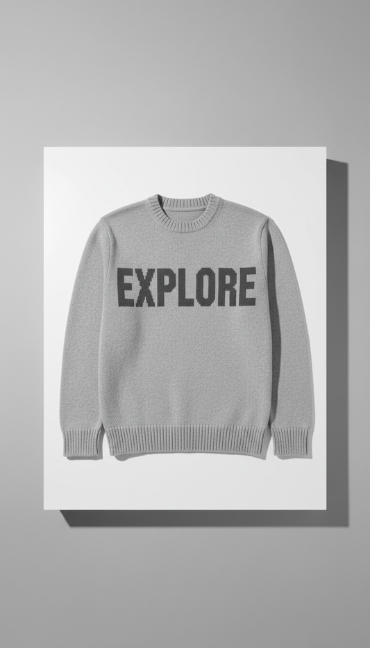 Signature Cotton Sweater With Bold Type