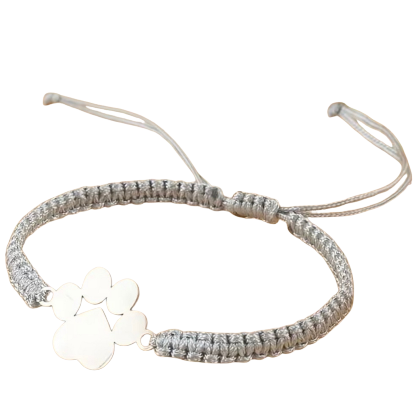 Paw Print Adjustable Cord Bracelet