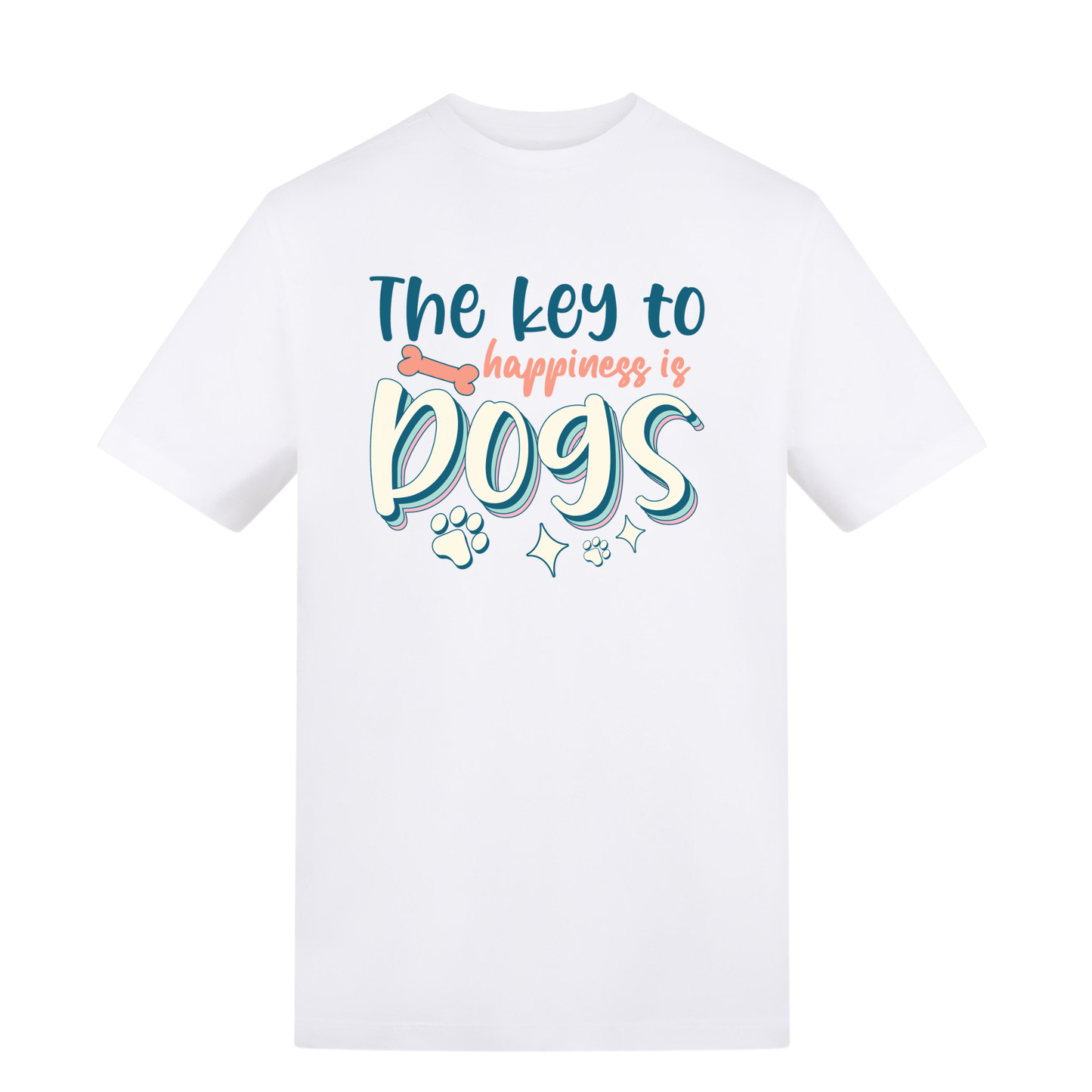 The Key to Happiness is Dogs Tee - Made to Order