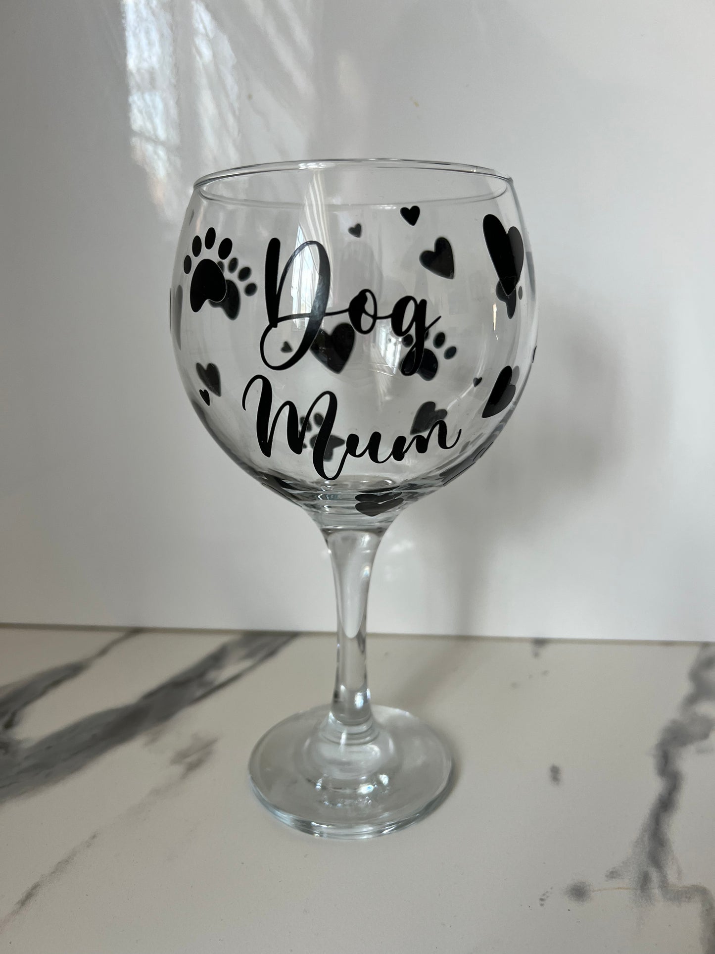 Dog Mum Gin Glass